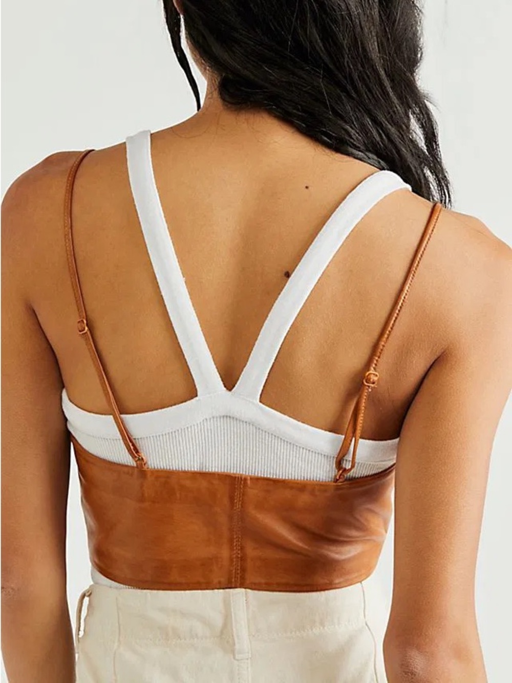 Free People Hastings Leather Corset Belt M/L Boho Western Festival Waist Cincher - Picture 2 of 5